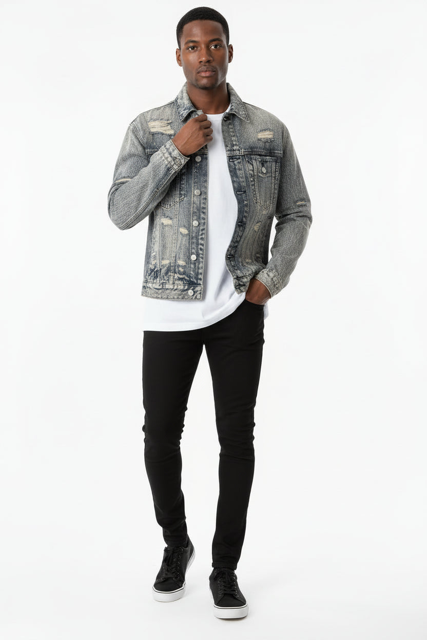 Cropped rhinestone jacket