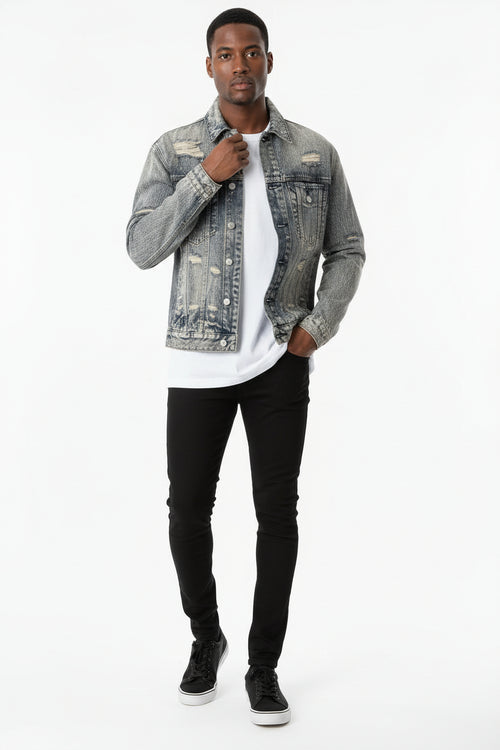 Cropped rhinestone jacket