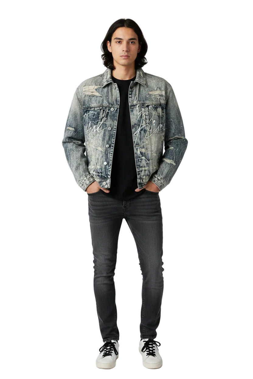 Cropped rhinestone jacket