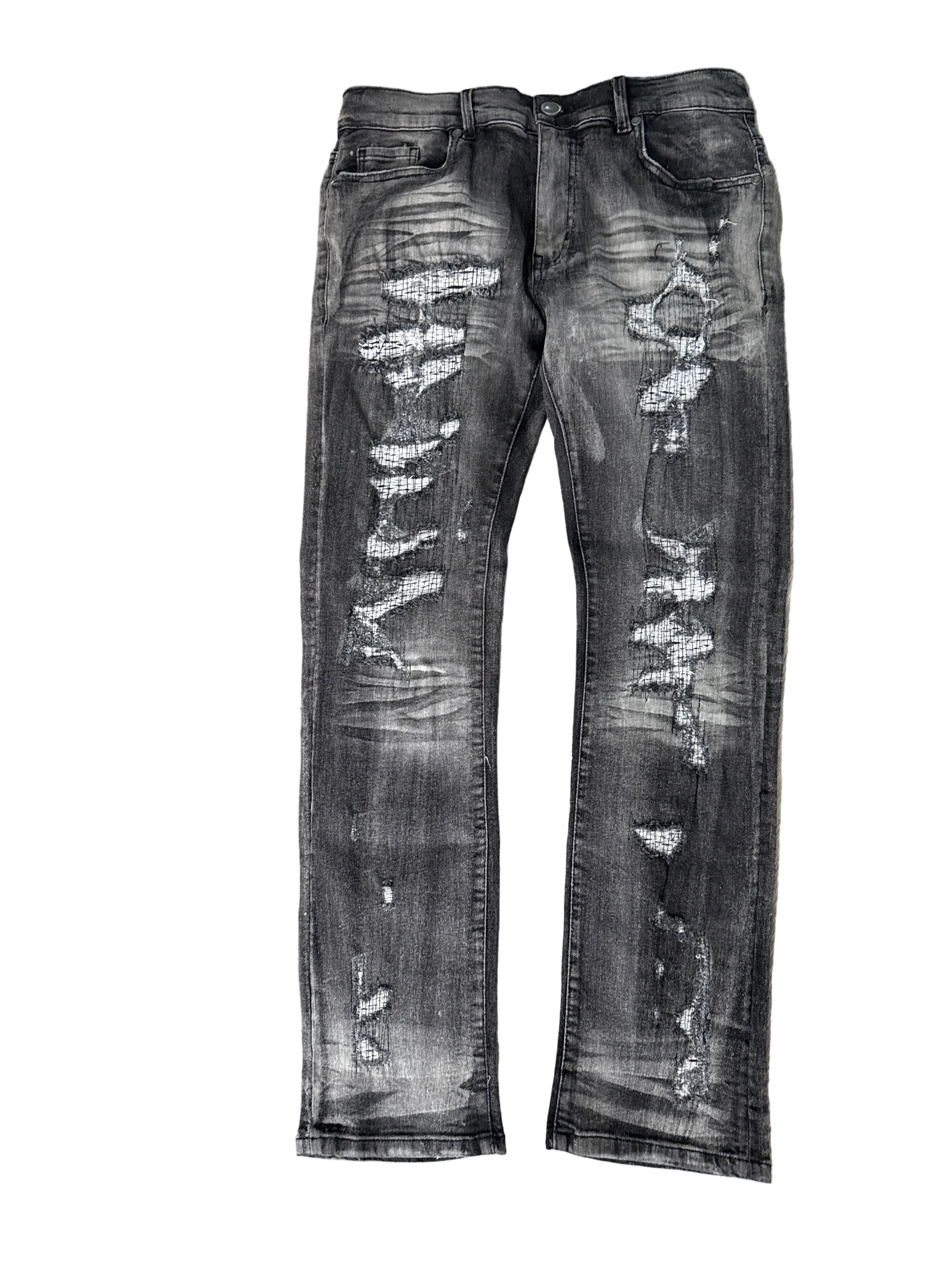 Mens patch jeans