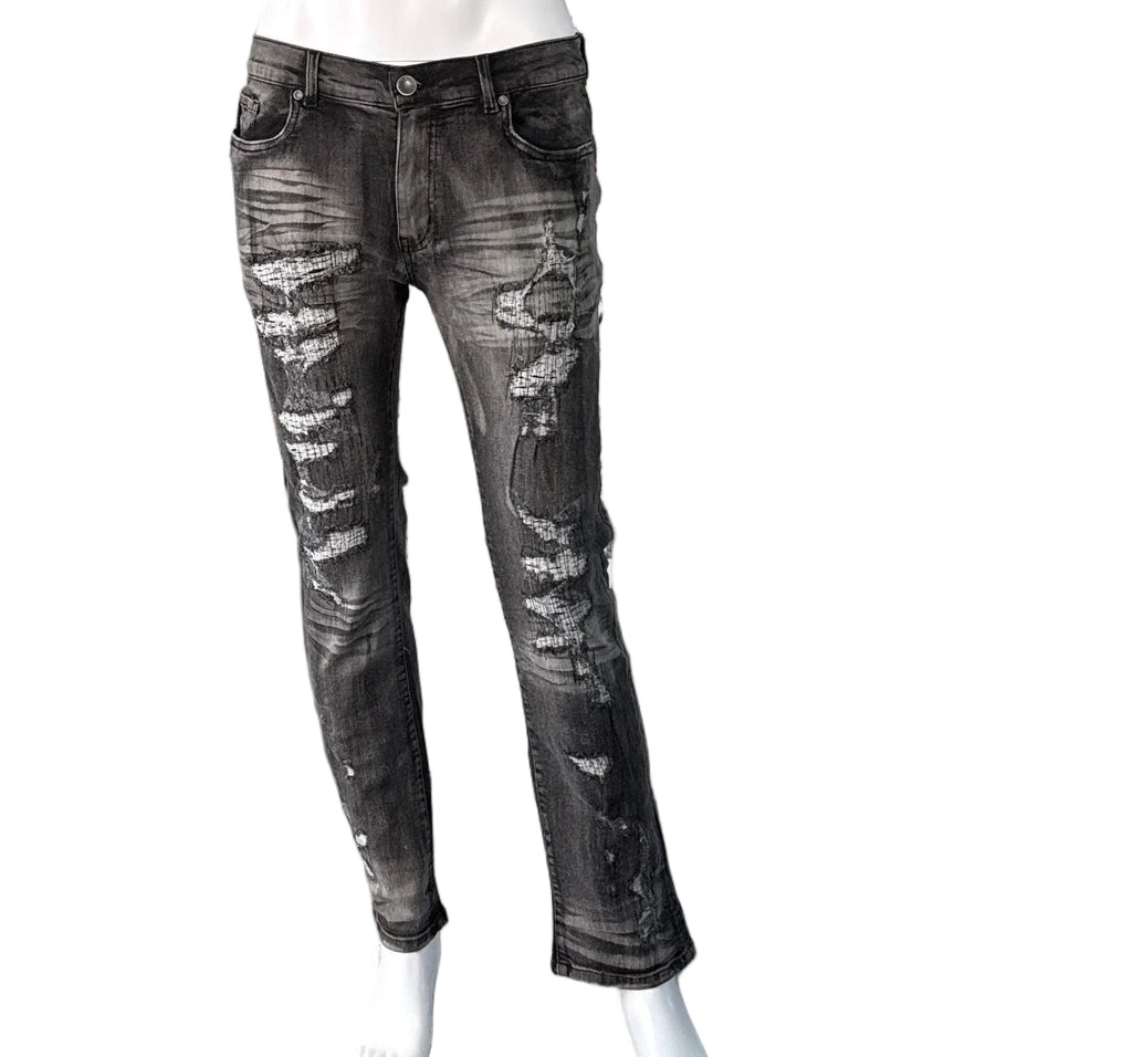 Mens patch jeans