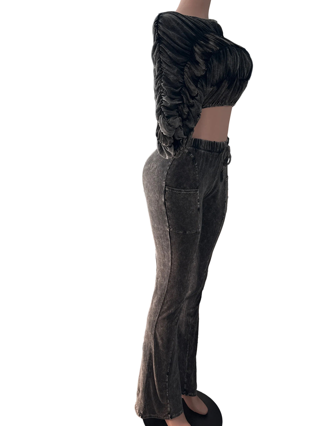 Cropped top & flare pants Set